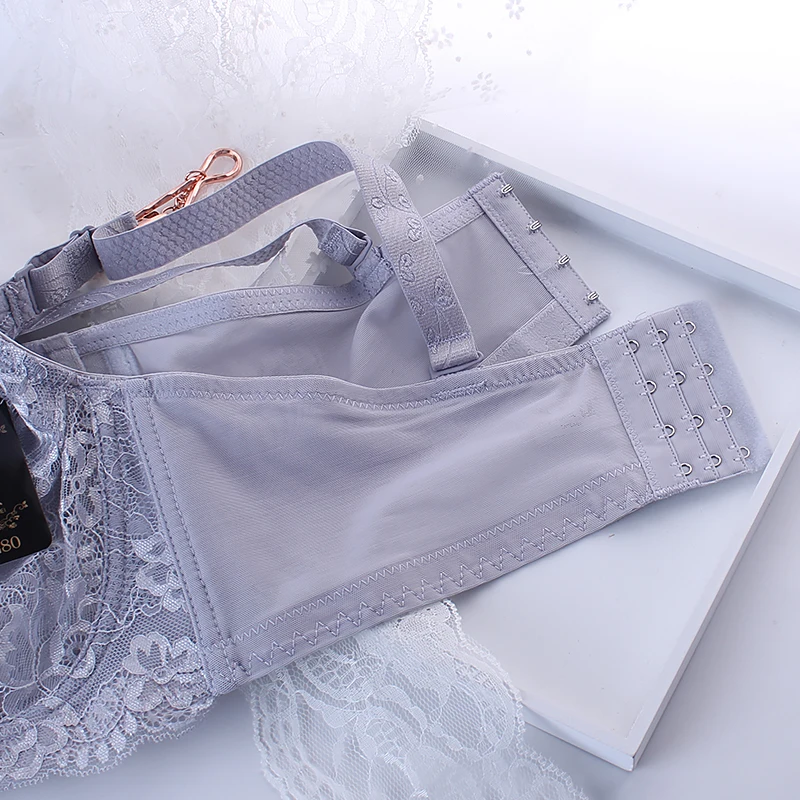 Размера плюс Для женщин без подкладки полный охват Мягкий косточках кружево