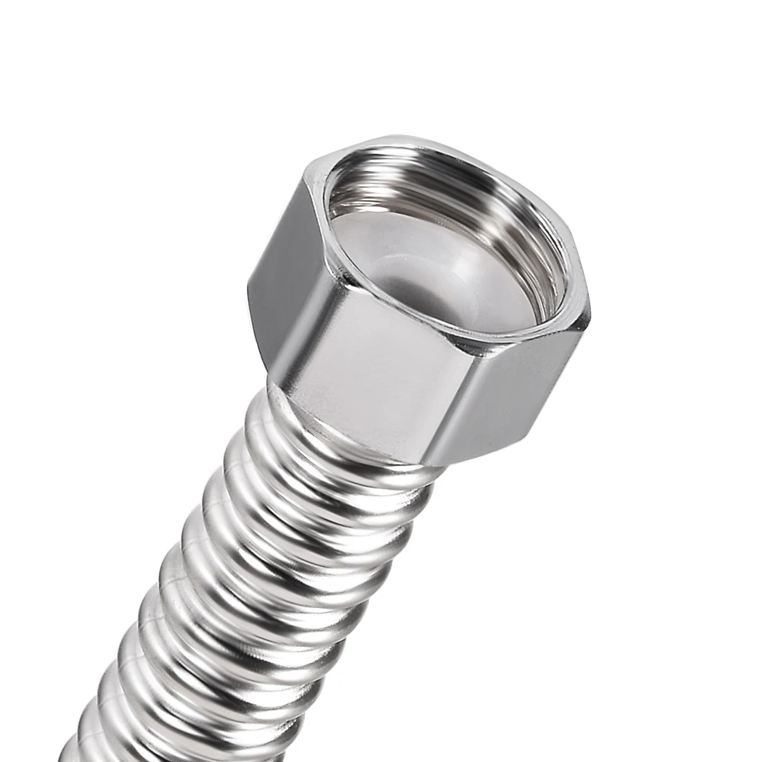 

uxcell Corrugated Stainless Steel Water Line 23.6inch Long G1/2 Female Connector 4pcs