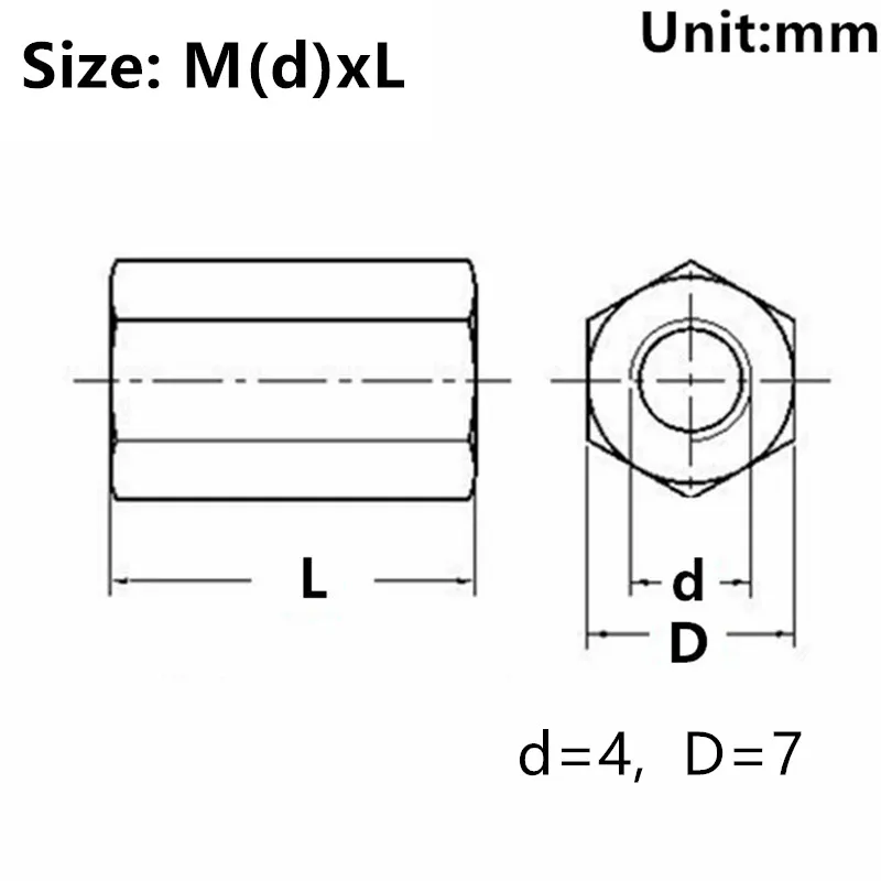 m4 шестигранная цветная стойк