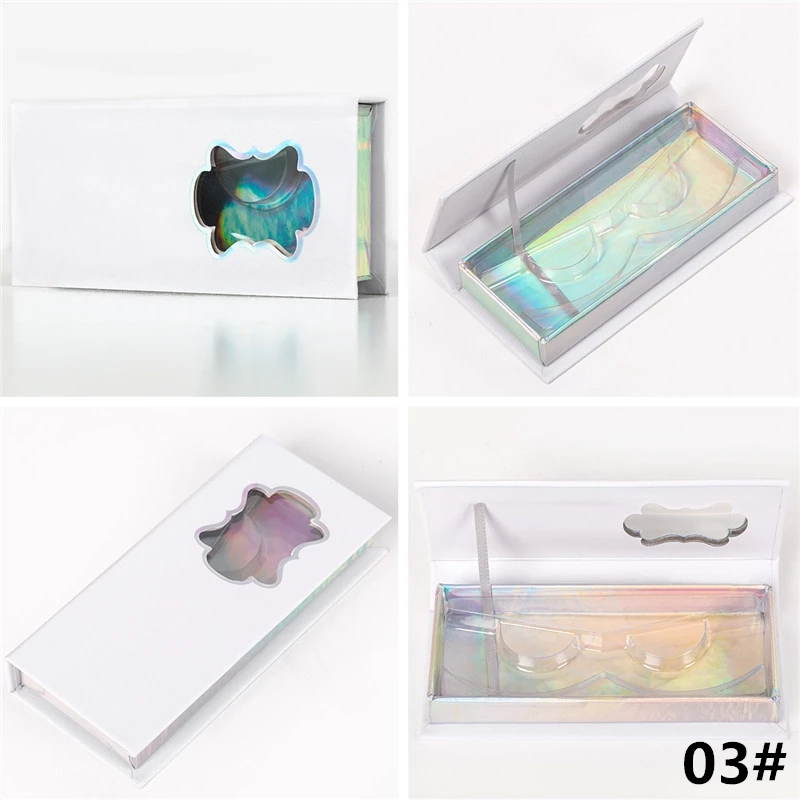 3 Custom Eyelashes Packing Boxes Gift box Lashes Package Customize Storage Cases Makeup Cosmetic Case Mink False Eyelash 1Pcs - Цвет: 3