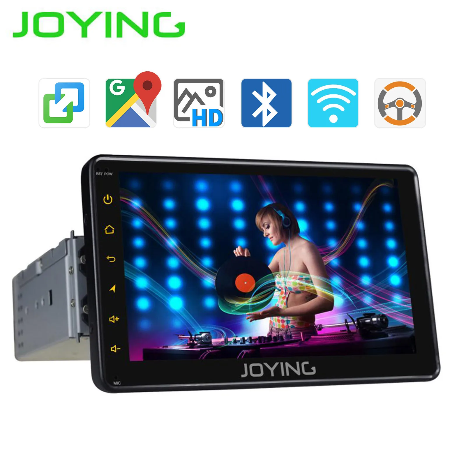Joying Android 8,1 Авторадио автомобиля 1 один DIN 7 ''головное устройство HD мультимедиа для стерео-Радио автомобильной Bluetooth FM wifi Зеркало Ссылка