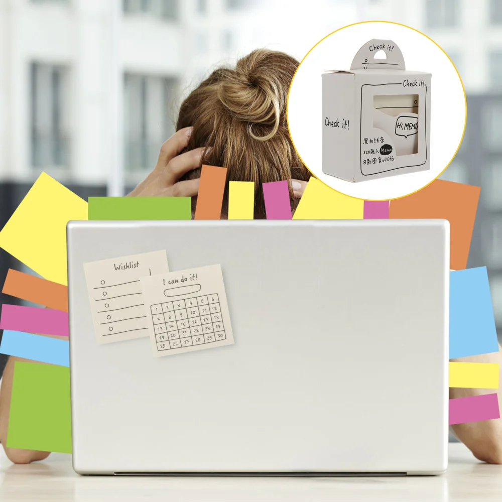 

1 Set/320pcs Mini Sticker Notes Delicate Memo Pads for Planner Notebook Decor
