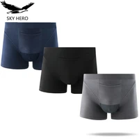 3pcslot men boxers with penis underwear panties modal man boxer mens underpants classic big short breathable boxers homme