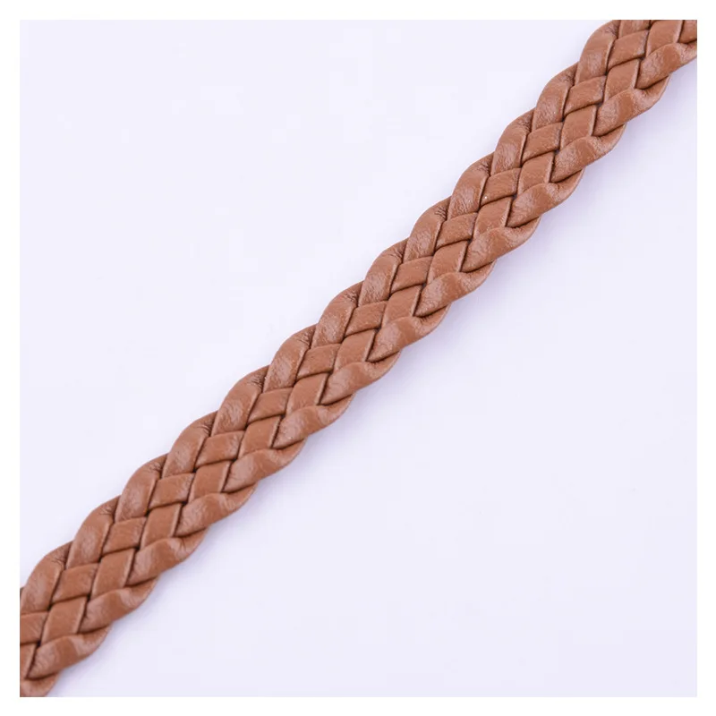 

Flat Woven Leather Rope Multi-Color Five-Strand Leather Braided Rope DIY Bracelet Raw Materials Ornament Accessories