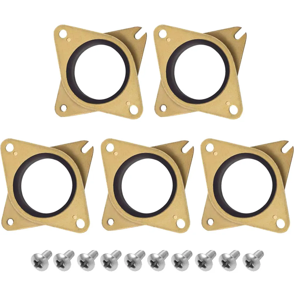 

5Pcs Stepper Steel+Rubber Vibration Dampers with 10pcs M3 5mm Screws for 3D Printer Stepper Rubber Vibration Dampers H-best