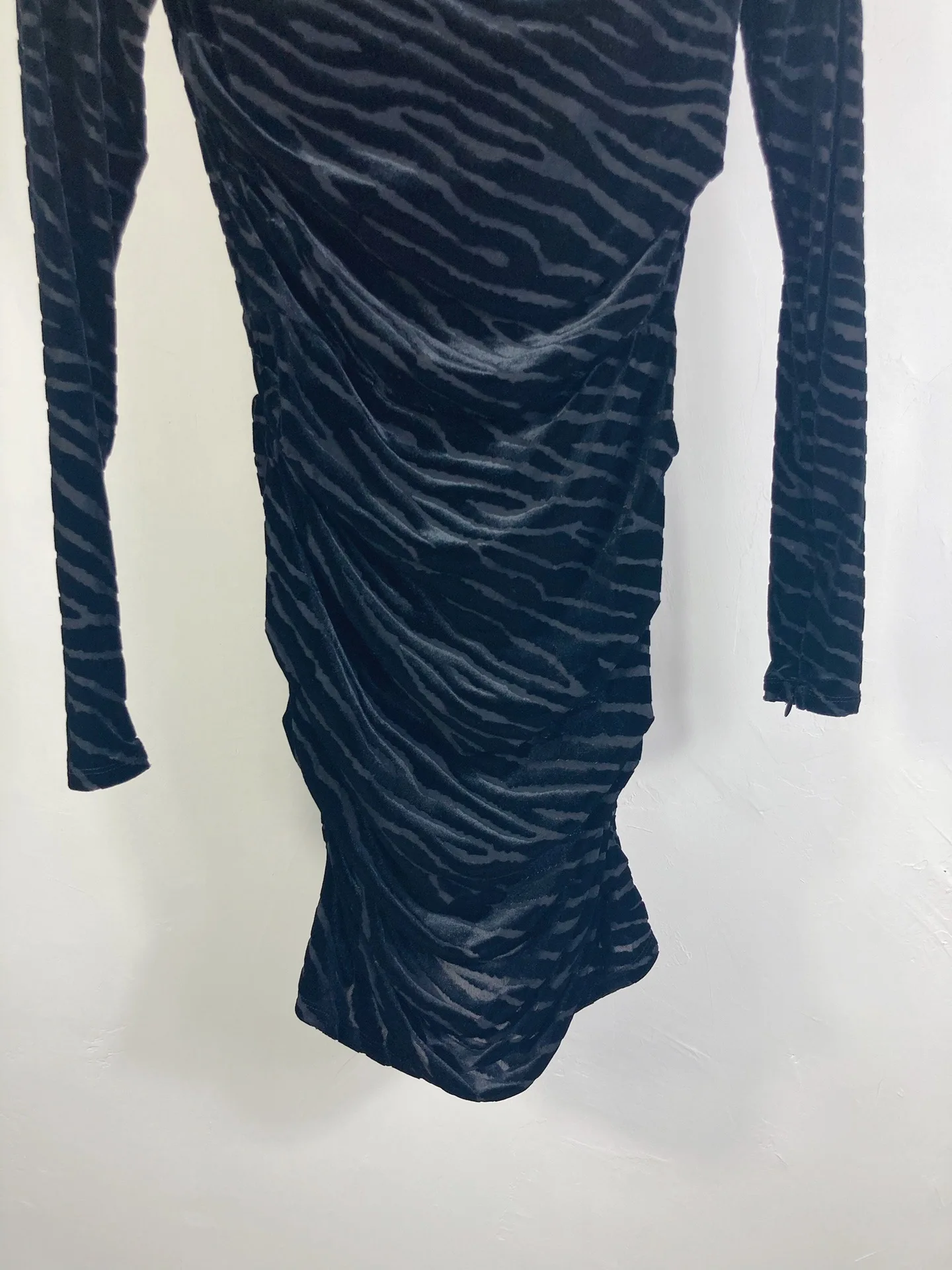 

2021 new ladies fashion long-sleeved high-neck micro-through small sexy dress 0309