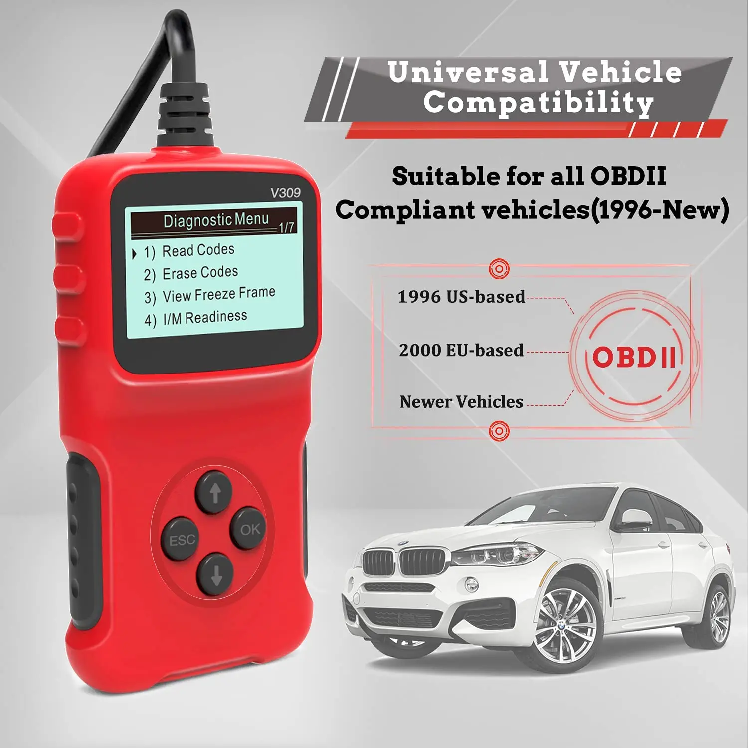 OBD V309 OBD2 Универсальный OBDII диагностический инструмент сканер считыватель кодов