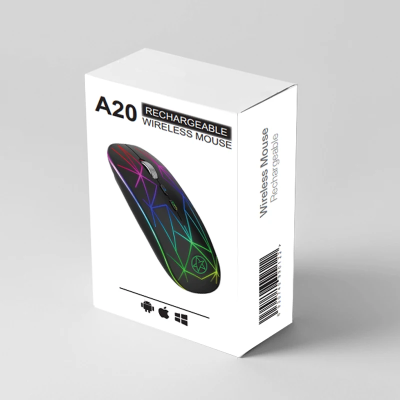 Мышь Компьютерная A20 аккумуляторная беспроводная Бесшумная USB 2 4 ГГц | Компьютеры