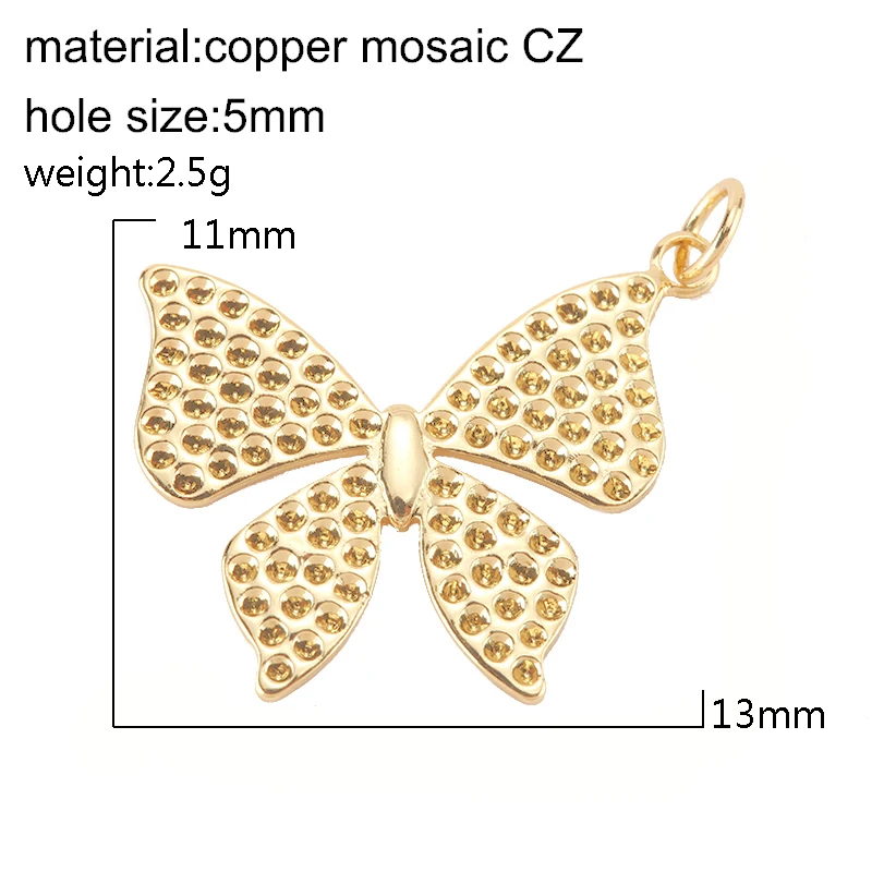 Подвеска в виде золотой бабочки для изготовления ювелирных изделий