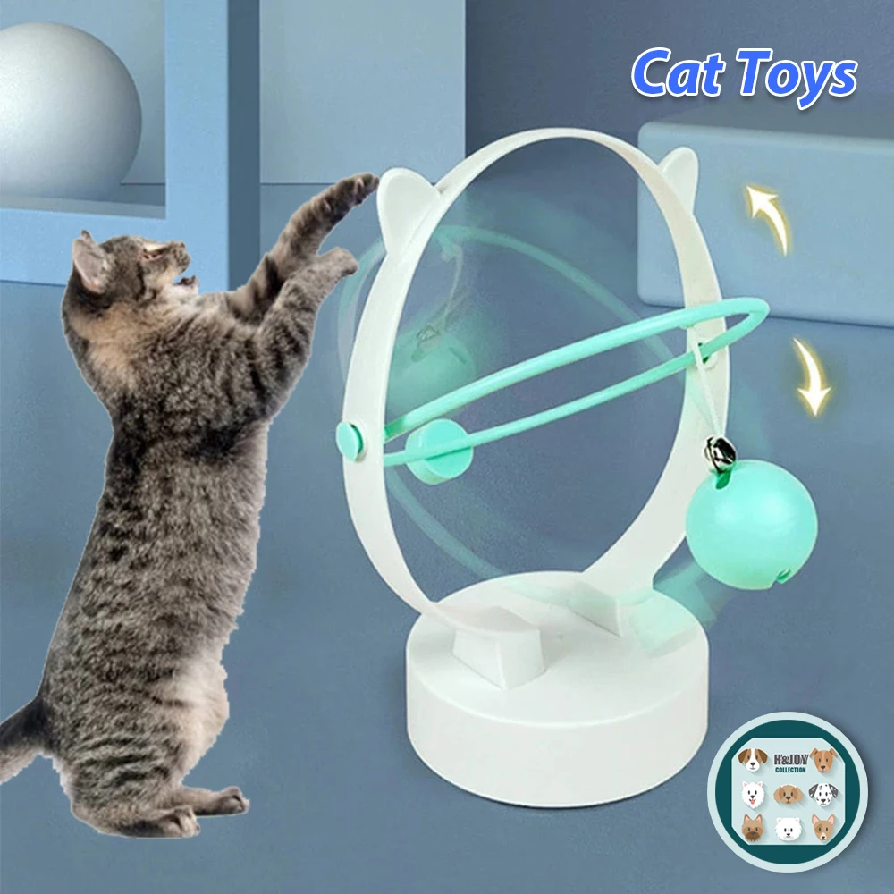 

Cat Toy Automatic Electric Cat Teaser Cat Bite Feather Cat Balls Funny Tumblers Smart Swing Interactive Cat Training Toys