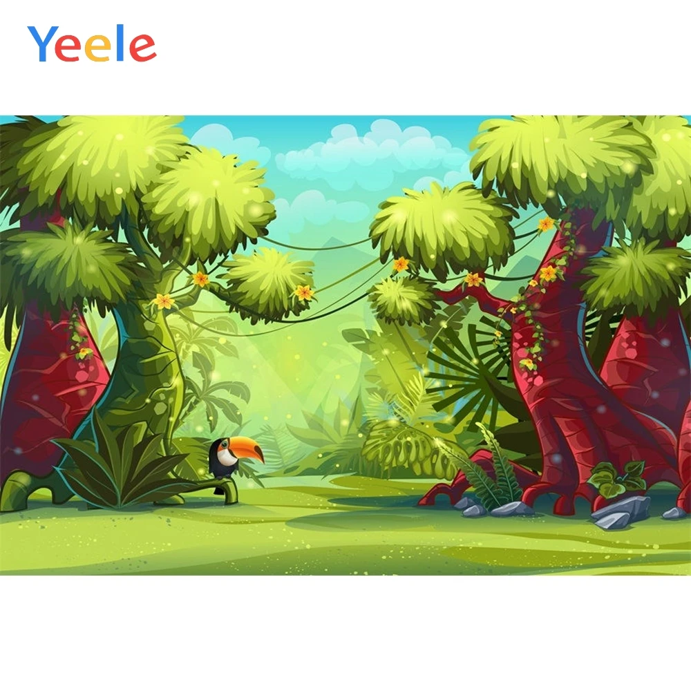 

Виниловый фон для студийной фотосъемки детей с изображением леса