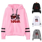 Женская толстовка с капюшоном, красная сетчатая Толстовка с принтом Love, свитшот на День святого Валентина, Прямая поставка