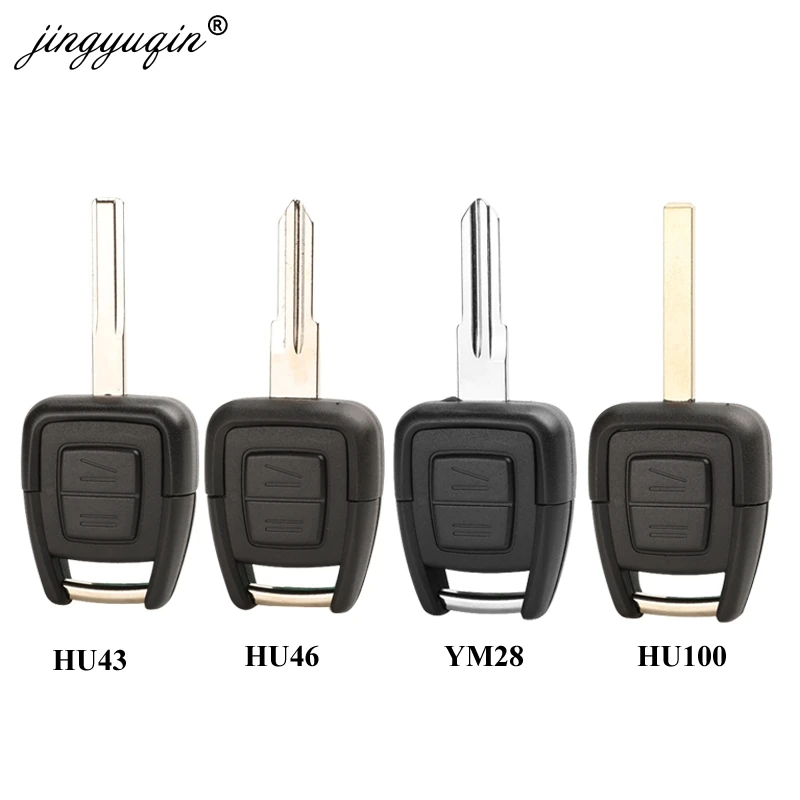 

jingyuqin Remote Car Key Shell for OPEL VAUXHALL Vectra Zafira Omega Astra h j insignia g B c Mokka Fob HU43 HU46 YM28 HU100