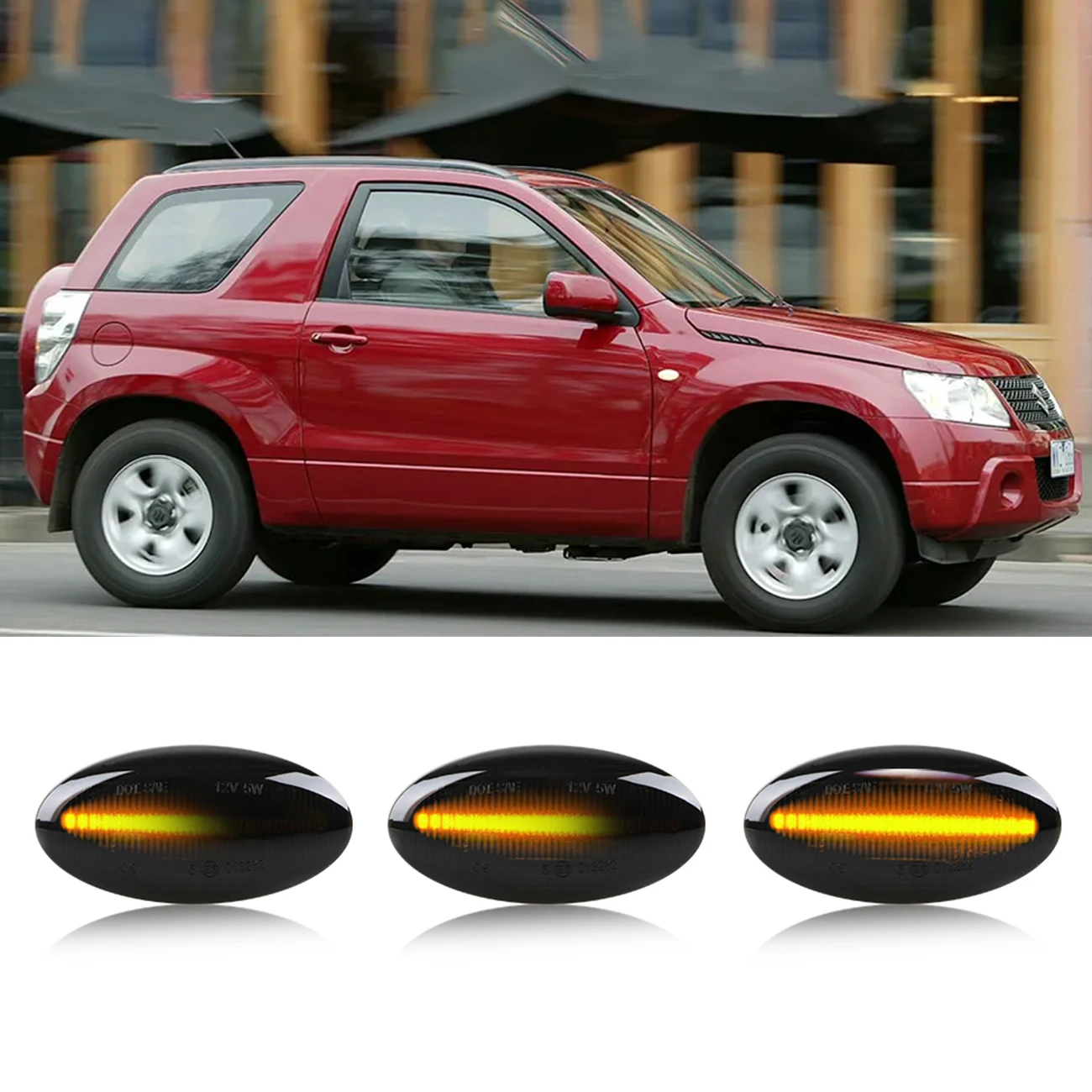 

Dynamic LED Side Marker Signal Light Indicator Lamp For Suzuki Alto 2009-2017 2pcs LED Signal Light Each Light Has 18 Amber