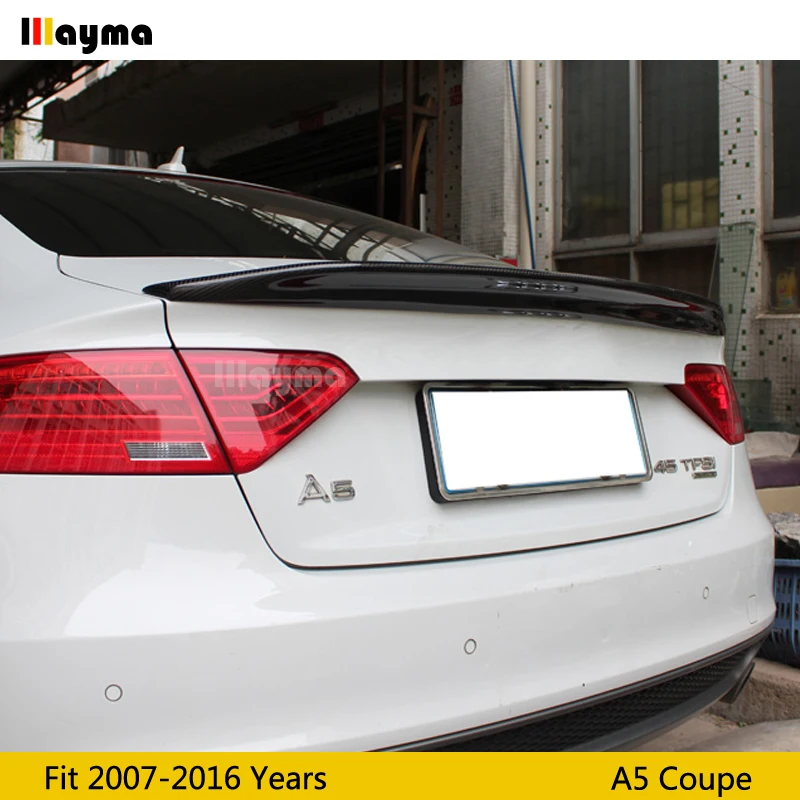 CA Стиль углеродного волокна задний спойлер на багажник для Audi A5 2 двери купе 2007 2012