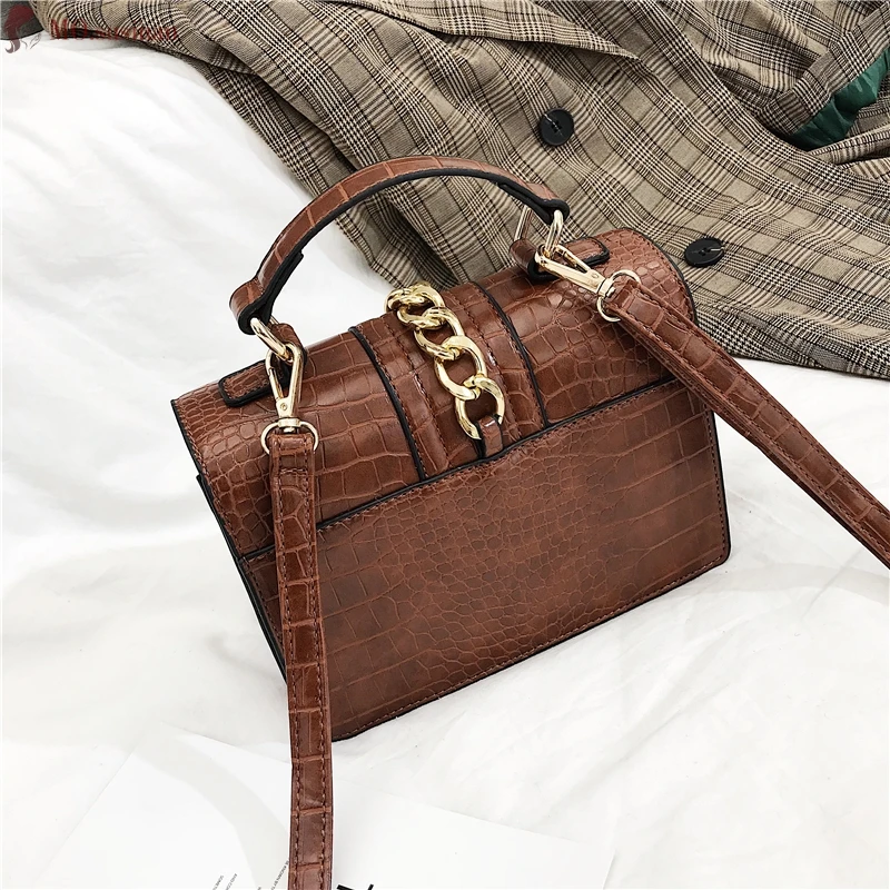 Women Bag Female Leather Handbags Small Messenger Bag Chain Flip Tote Crossbody Bags for Women Vintage Shoulder Bag Bolsos