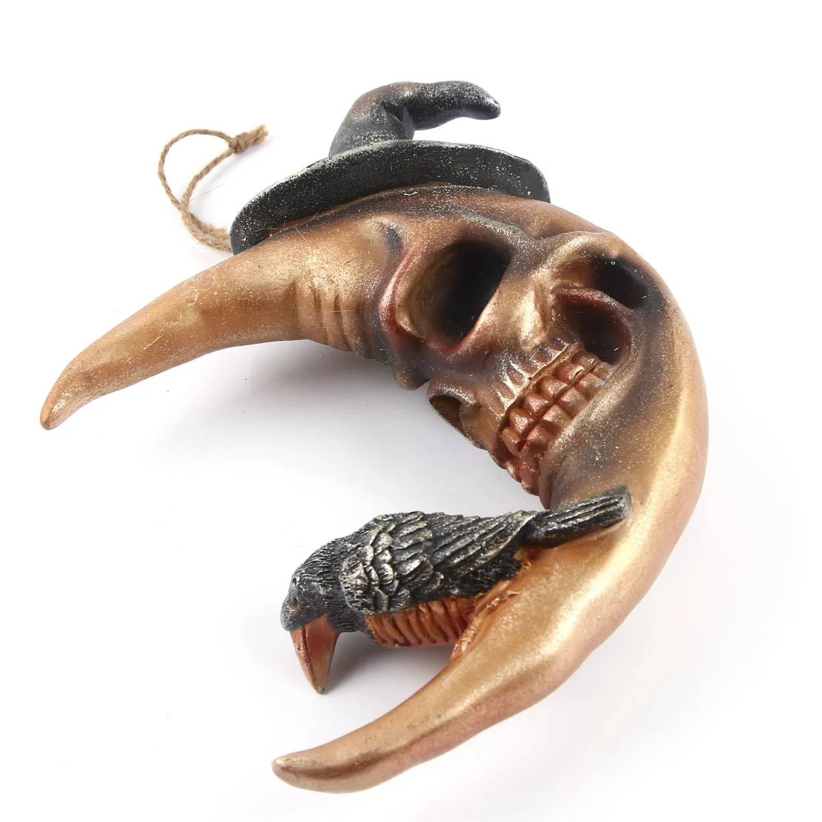 Креативный домашний декор из смолы Луна череп ремесло скульптуры садовые статуи