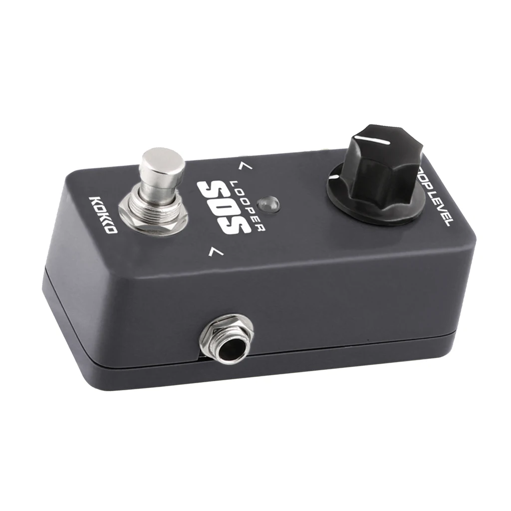 

Mini Effect Pedal Looper SOS with True Bypass for Electric Guitar Black