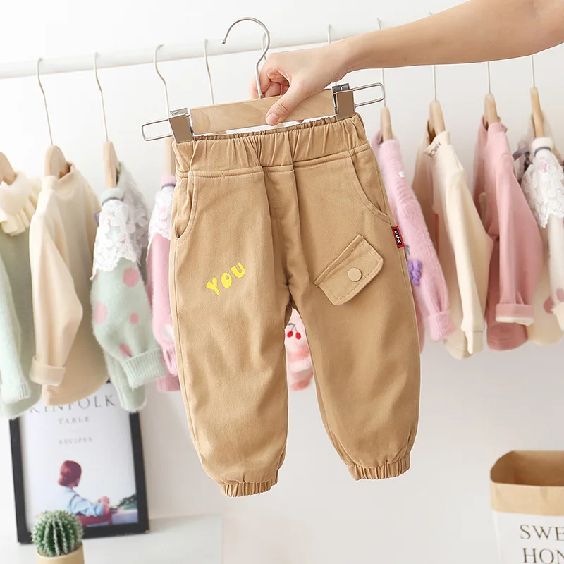 Детские повседневные брюки Осень зима 2019 бархатные штаны для мальчиков и