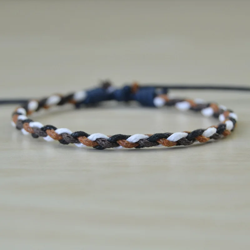 Новый ручной тканый хлопковый и пеньковый веревочный цветной женский мужской