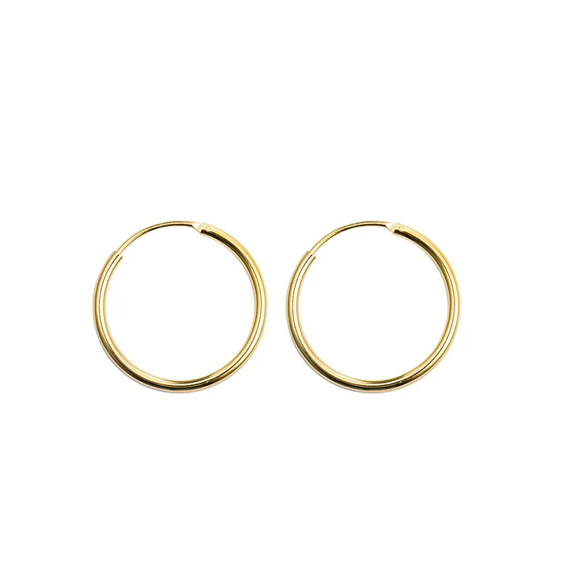

14K Gold Hoop Earrings Women's Sterling Silver Earrings 2021 New Trendy Ear Clip Earrings Korean Graceful Online Influencer