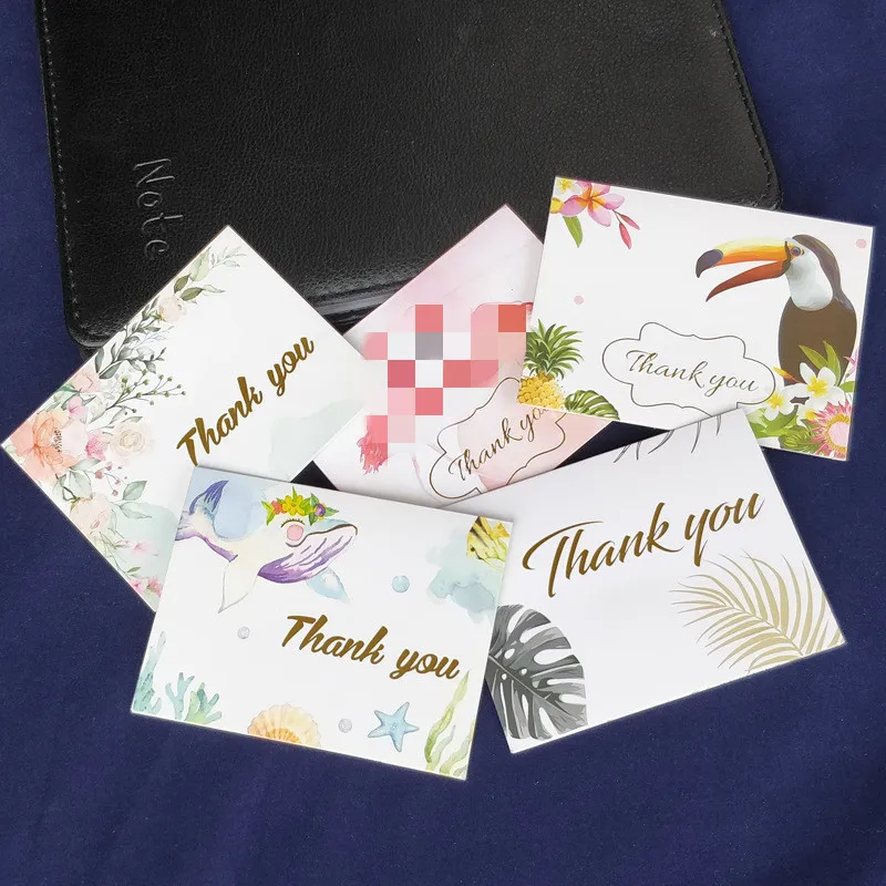 50 шт./лот простые бронзовые креативные открытки в европейском стиле Благодарим