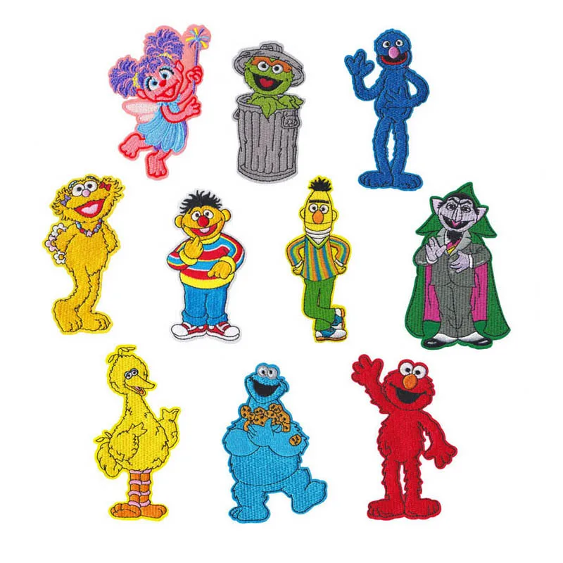 10 шт. Elmo печенье монстр большая птица Эбби Зоуи Эрни Гровер вышитая утюгом