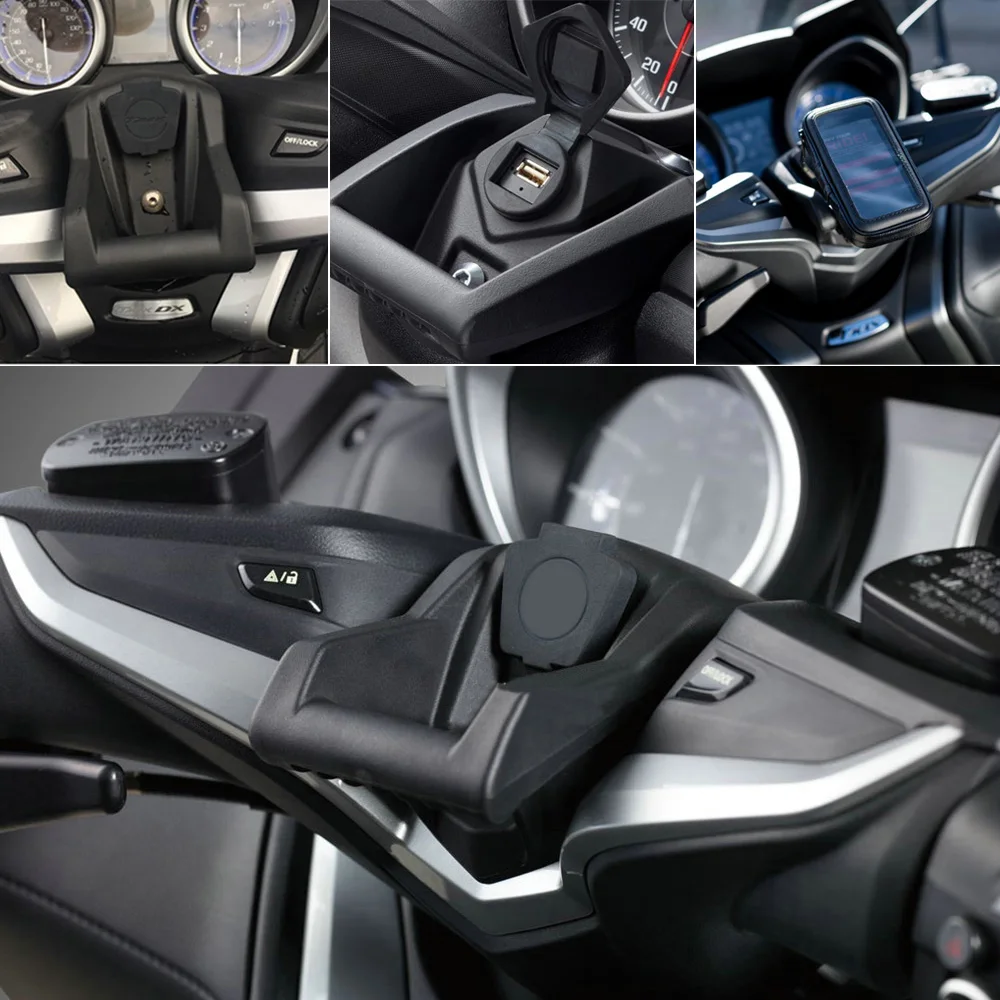 motorcycle phone gps navigation bracket wireless usb charging port holder mount for yamaha tmax t max t max 530 dx sx t max 560 free global shipping