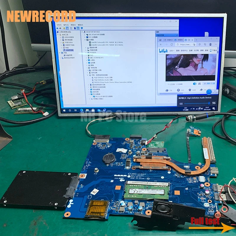 NEWRECORD For Dell inspiron 15 3531 Laptop Motherboard ZBW00 LA-B481P CN-0Y3PXH 0Y3PXH SR1W2 N3530 CPU DDR3 mian board full test enlarge