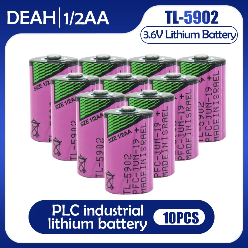 10 шт./лот TL 5902 1/2AA 1/2 AA ER14250 SL350 литиевая батарея 3 6 V 1200 мАч для PLC станков с ЧПУ
