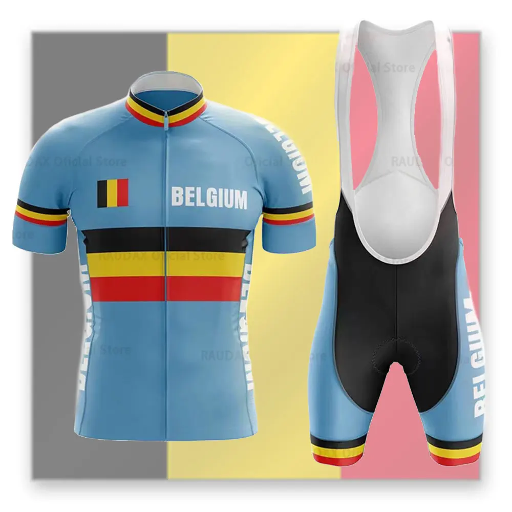 

Summer Men Bike Anti-uv Uniform MTB Racing Long Jersey Ropa De Ciclismo Cycling Set 2021 Belgium New Team Cycling Clothing