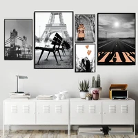 wall art painting romantic love retro paris tower balloon cars canvas prints nordic posters wall prints for wedding home decor