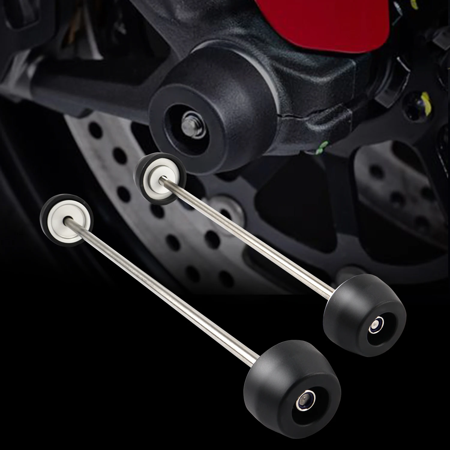 цена Motorcycle Front Rear Wheel Axle Sliders Crash Protector For Ducati Scrambler 1100