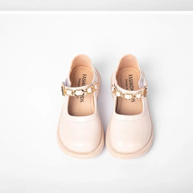 Zapatos de piel sint&eacute;tica para ni&ntilde;as, calzado de princesa coreana, zapatos universitarios de suela suave, para estudiantes, primavera y oto&ntilde;o-5