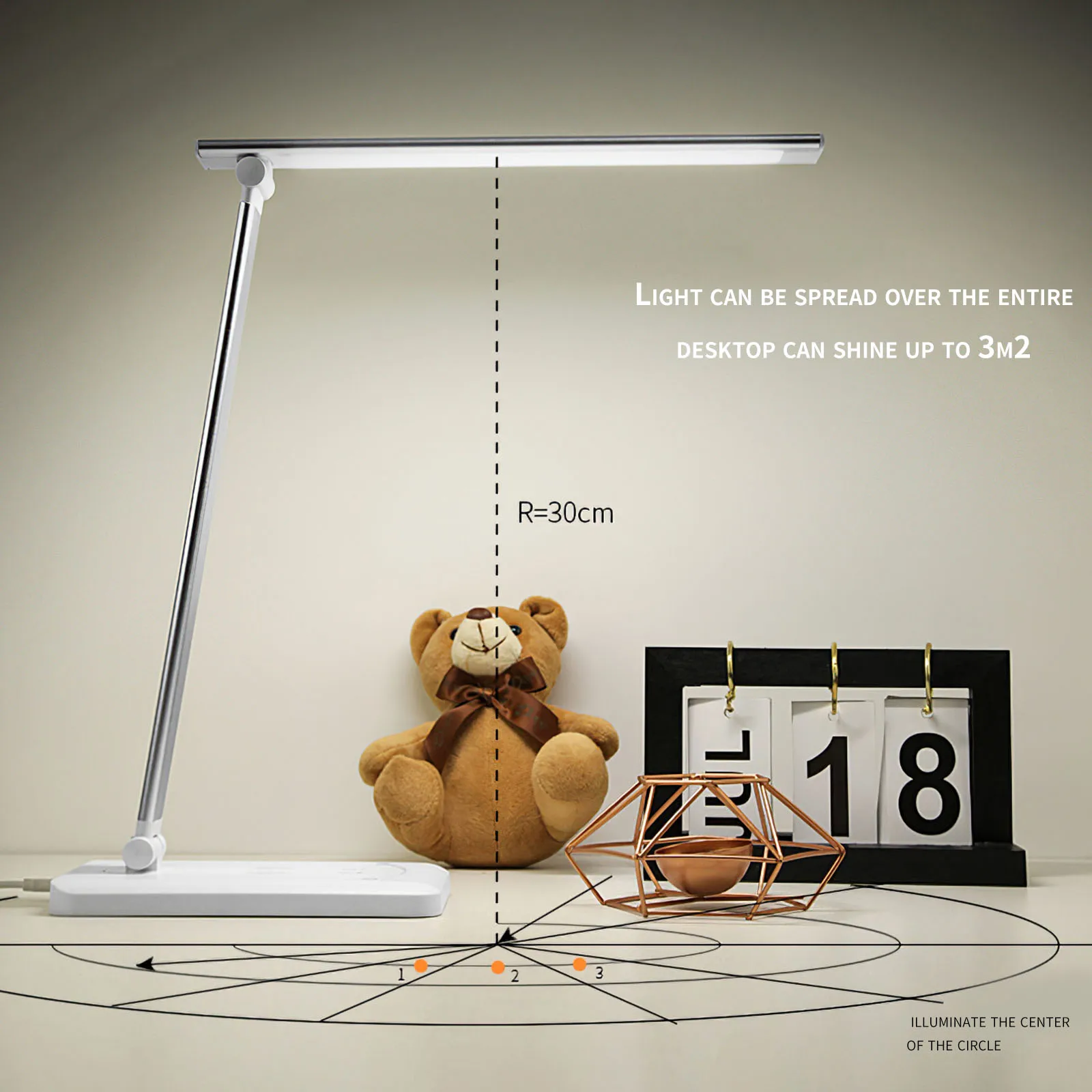 

LED Desk Lamp Foldable Dimmable Touch Table Lamp DC5V USB Powered table Light 6000K night light touch dimming portable lamp