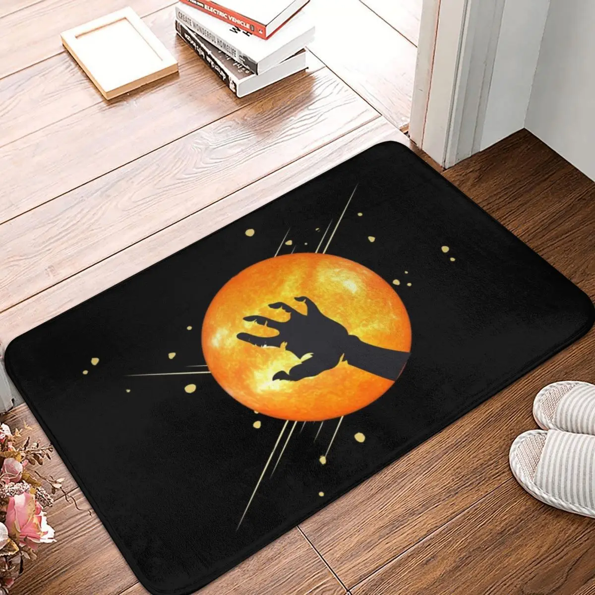 

Ночной коврик с изображением зомби «рука в полной луне», коврик для ног, нескользящий песок, коврик для входа в кухню, спальню, балкону, мультяшный