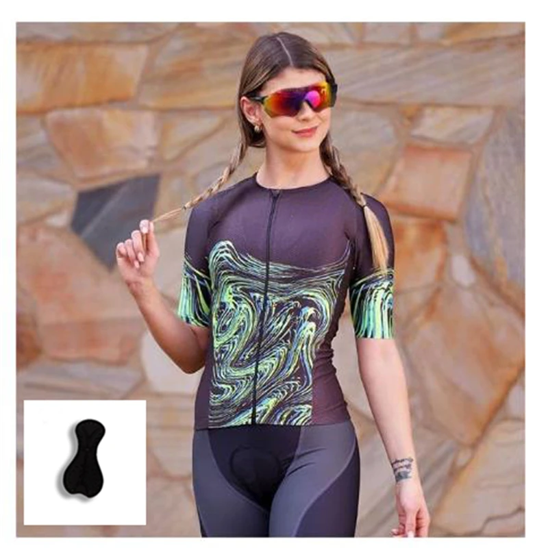 

China Custom Road Quick Dry Apparel Customized Womens Biking Jersey Set, Summer Bicycle Cycling Wear Clothing Triathlon Jumpsuit