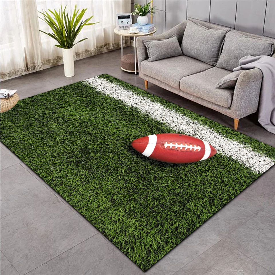 

baseball Green Football carpet kids room soccer rug field parlor bedroom living room floor mats children large rugs home mat 012