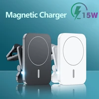 15w magnetic wireless car charger for iphone 12 13 car wireless charger air vent stand fast charging phone holder for iphone 12