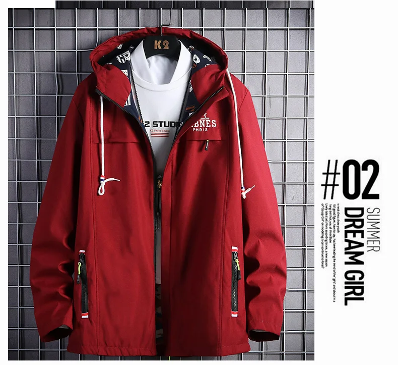 New Jacket Mens Zipper Casual Hooded Jackets Outwear Coat Slim Tops Clothing 8 Hfd3f2fc75d6f408ca6b2a1e830b7ad43a