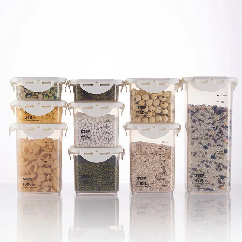 Свежие Герметичные банки со шкалой кухонная банка для хранения продуктов