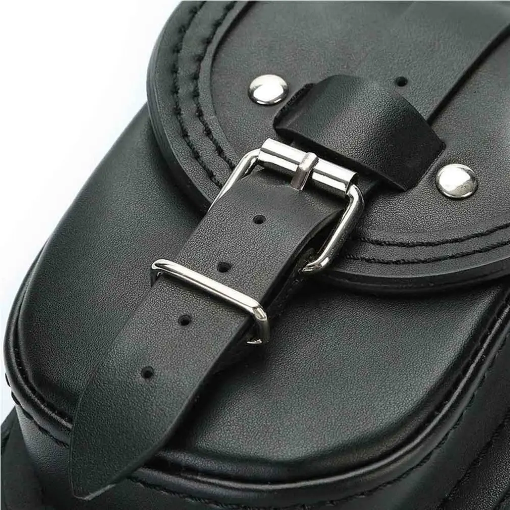

Leather Gas Fuel Tank Cover Panel Pad Bib With Pouch For Sportster Black Motorcycle Fuel Tank Bag Waterproof