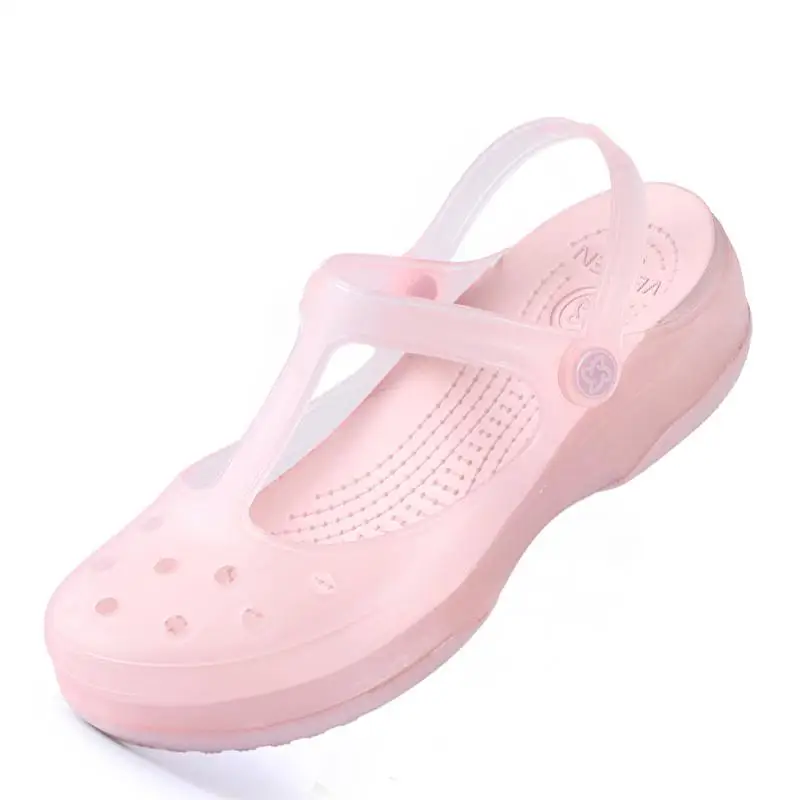 Сандалии женские на платформе Прозрачные Пляжные босоножки танкетке