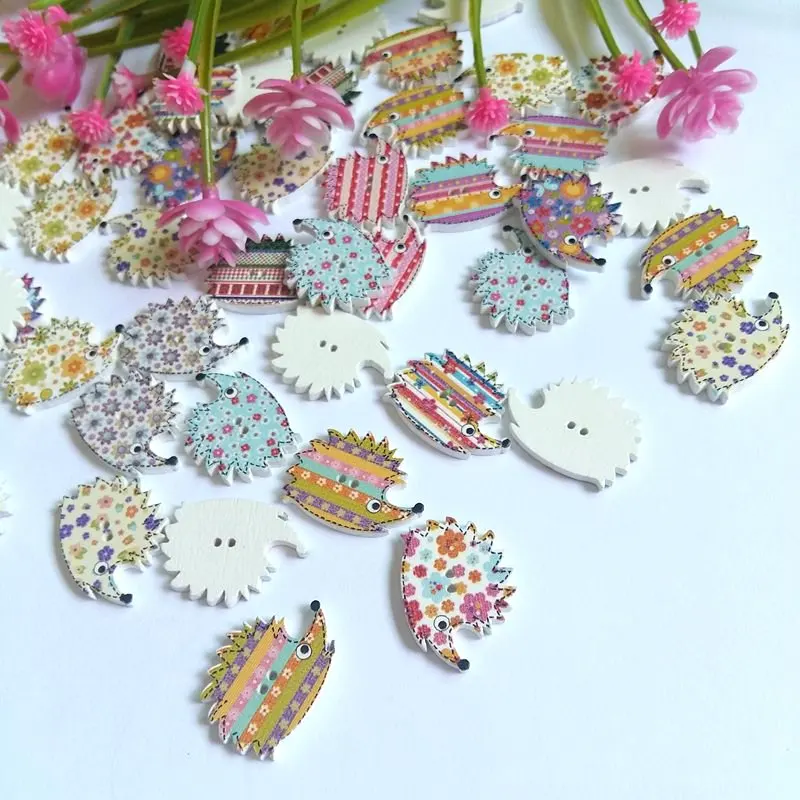 Пуговицы с двумя отверстиями деревянные пуговицы для рукоделия модные 50 шт./лот |