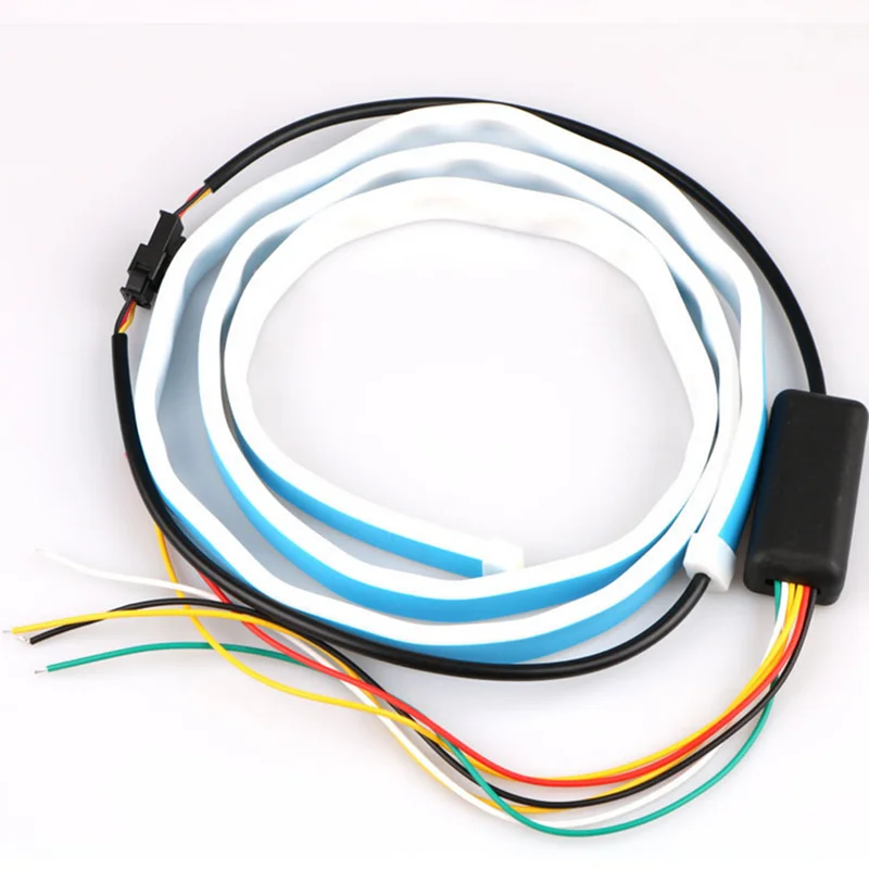 RGB Car LED Strip Lighting Rear Trunk Tail Light Dynamic Streamer Brake Turn Signal Reverse Leds Warning Lamp DRL | Автомобили и