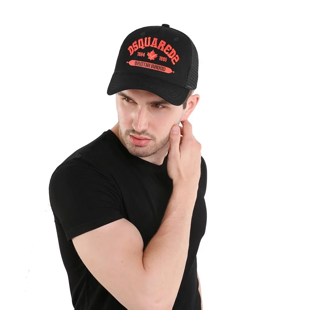 

DSQ hat men's summer thin sun visor Cap outdoor quick-drying hat trend women's casual breathable sun fishing baseball cap dark g