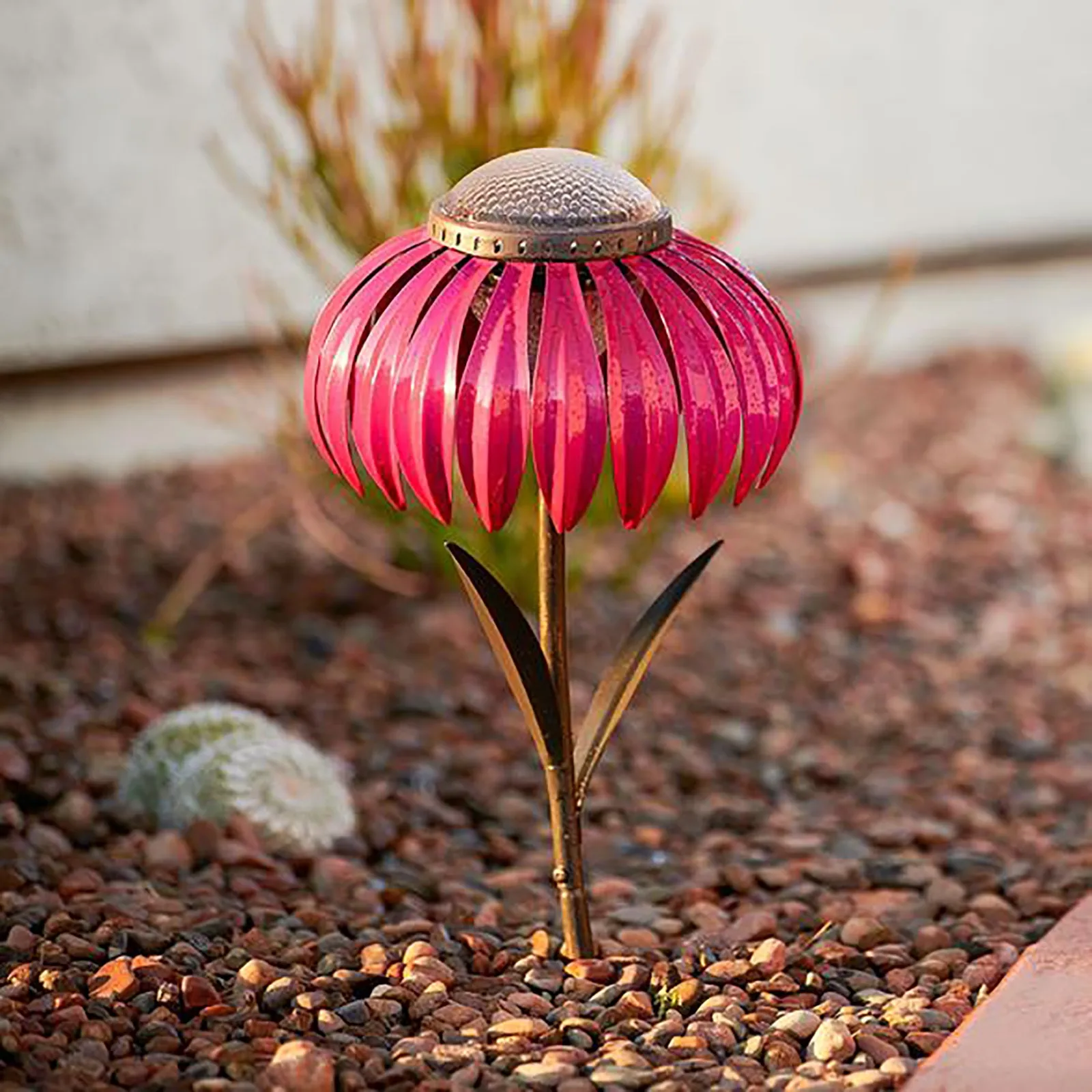 Ощущение розовый Эхинацея солнечный светильник s украшения сада наружная ставки