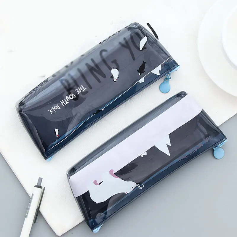 Сумка для канцелярских принадлежностей с креативным принтом медведя косметичка