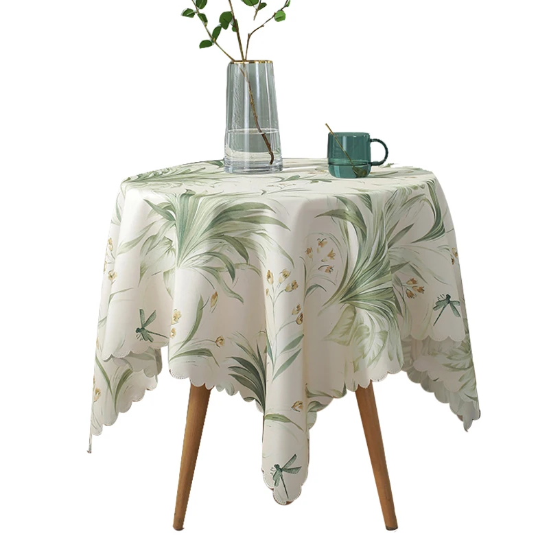 

2021 household round PVC waterproof tablecloth dining table dining table New Year Christmas round table birthday tablecloth