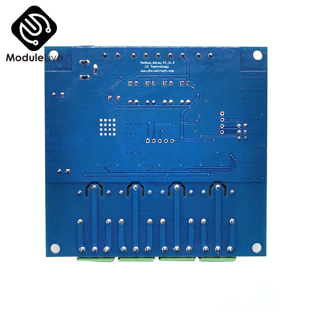 4CH Modbus триггерный релейный модуль 4 бит Modbus-RTU коммутатор сигналов ввода-вывода RS485